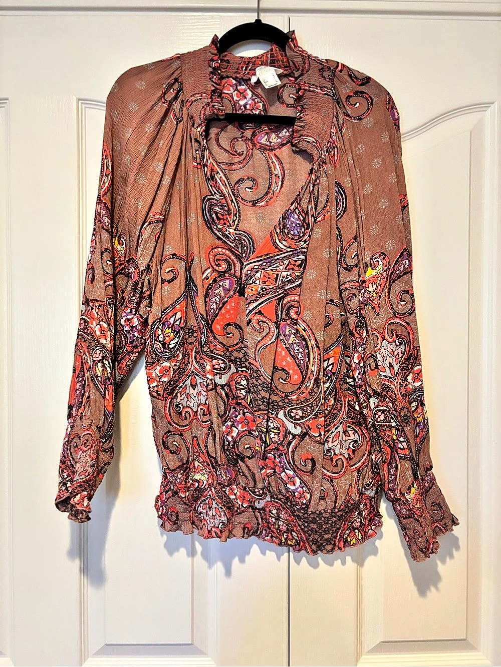 Lascana for Venus Paisley Blouse in pink/Mauve Size XL Like New